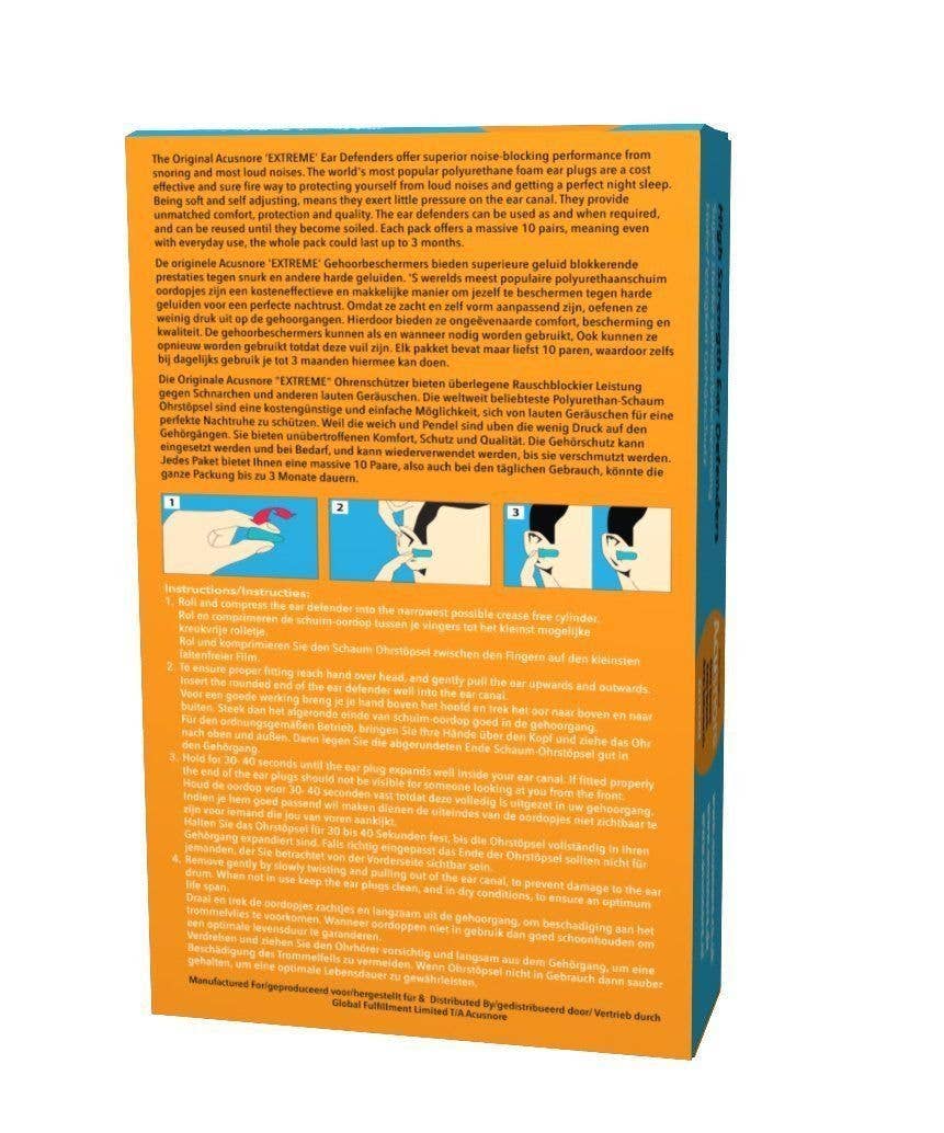 My Wholesale Warehouse – Tampões de ouvido por atacado – Protetores de ouvido de alta resistência Acusnore3
