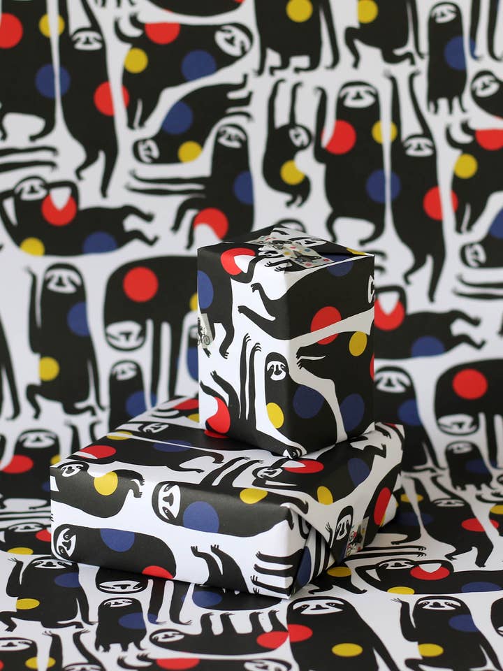 Papier d'emballage Classy Sloths pour la vente par Surfing Sloth
