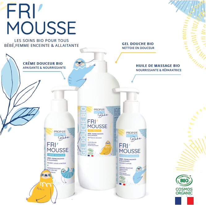 Propos'Nature - Vendita all'ingrosso Set bagno e corpo - Neonati - Astuccio Fri'mousse -3 Cure Bio Bebè - Regalo di Nascita5