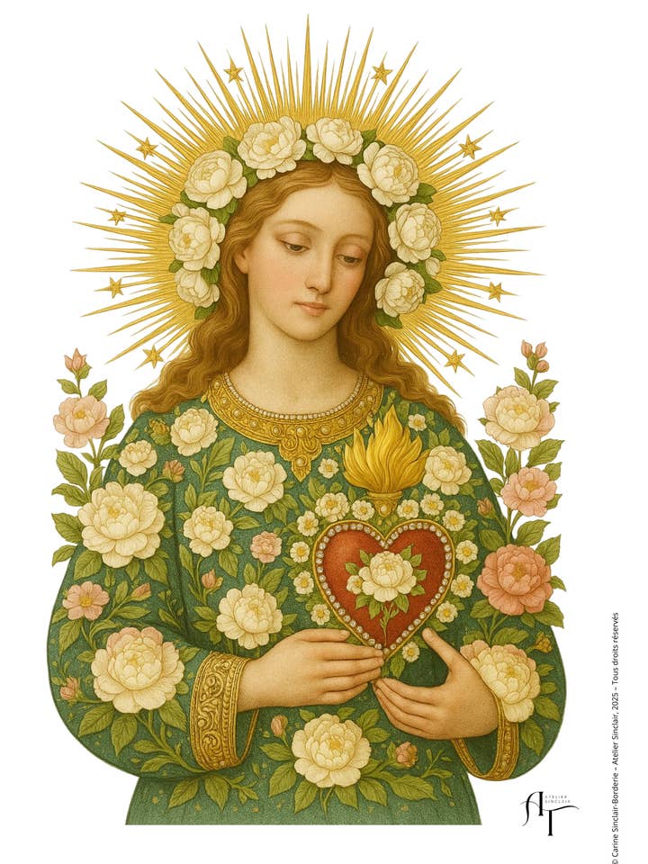 SACRED HEART IN BLOOM for wholesale by ATELIER SINCLAIR