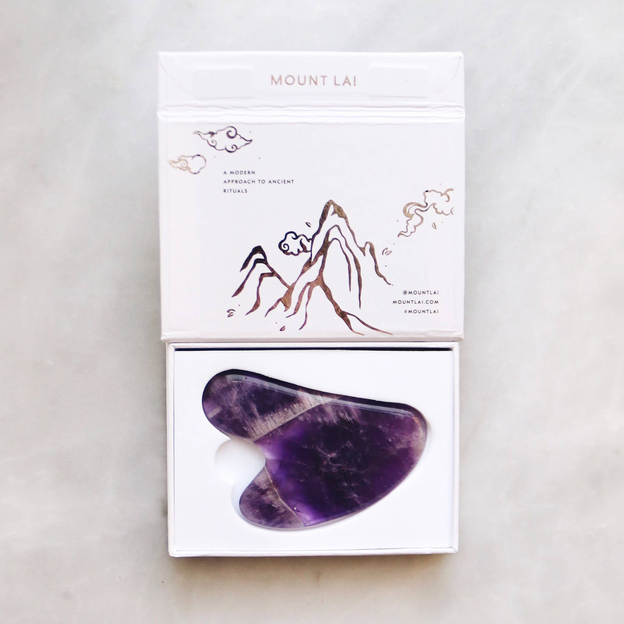 Mount Lai - Wholesale Gua Sha Tool - The Amethyst Gua Sha Facial Lifting Tool1