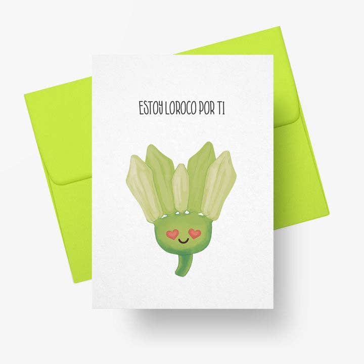 Estoy Loroco Por Ti Salvadoransk Love Pun-kort för wholesale av Paper Tacos®