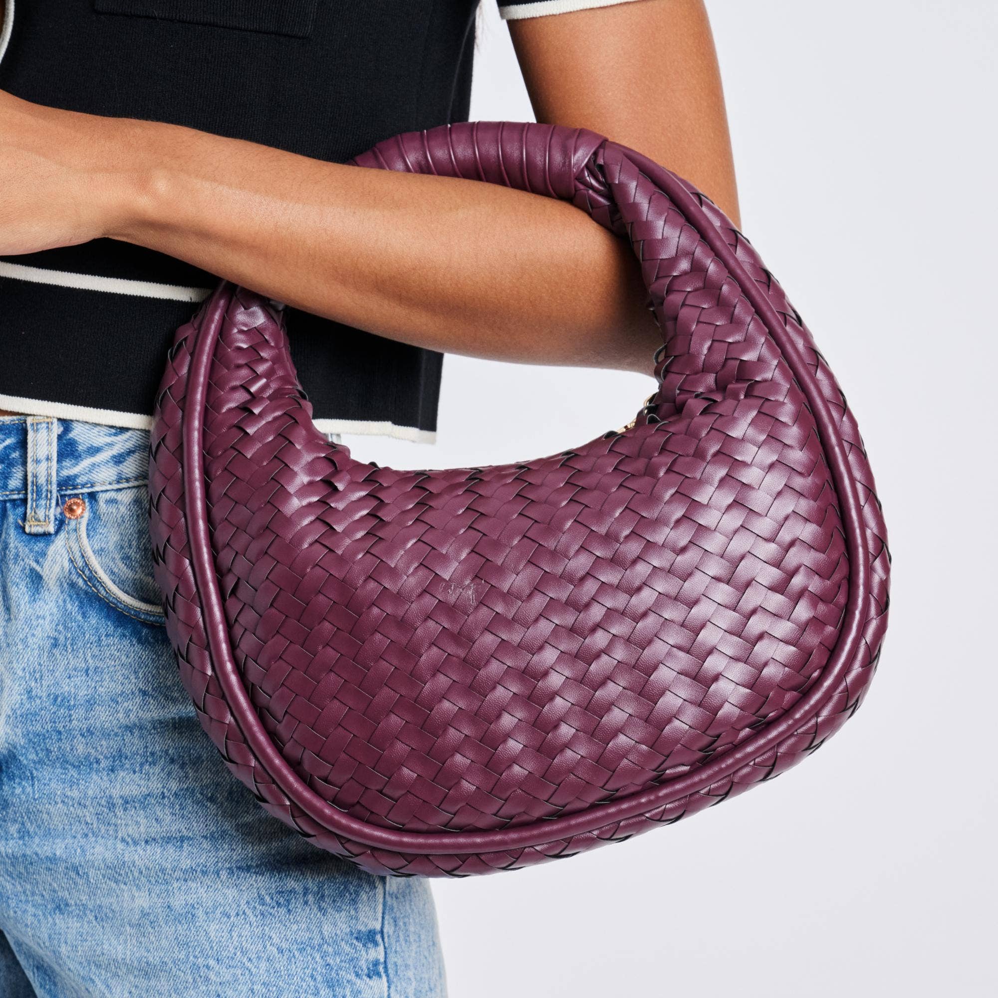 Moda Luxe - Vente Pochette – femme - Pochette tissée Cassidy en cuir vegan28