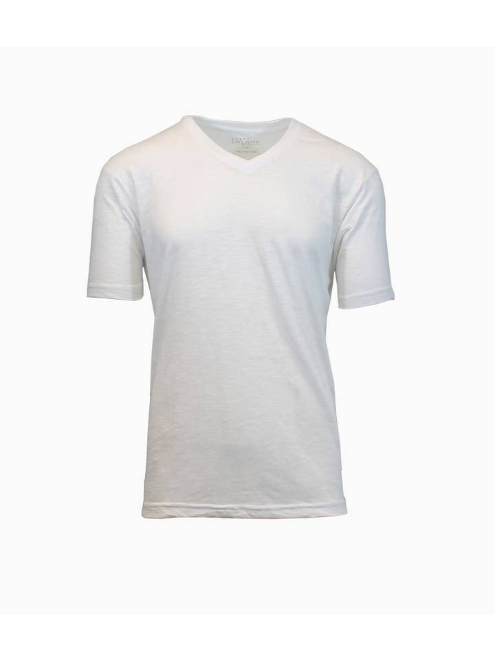 Galaxy By Harvic - Wholesale T-shirt – men's - Men's Slub Yarn V-Neck Tees3