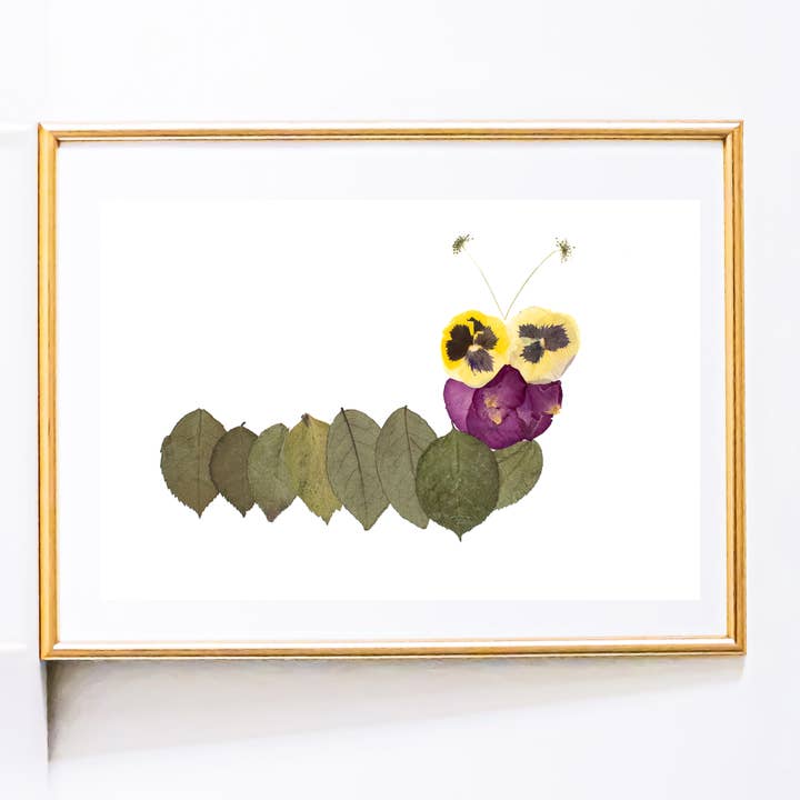 Garden Traveler – Botanical Caterpillar Art Print for wholesale by Mon Petit Chou Art and Design