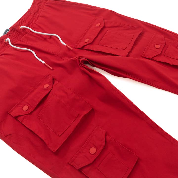 M1633 Colton Nylon Pants - Red for wholesale on Faire