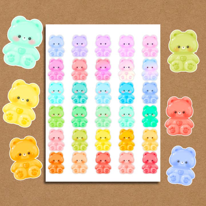 Gummibärchen-Aufkleber-Set — Süßes Briefpapier — Geschenk für Kinder für den Großhandel von Me Stickers