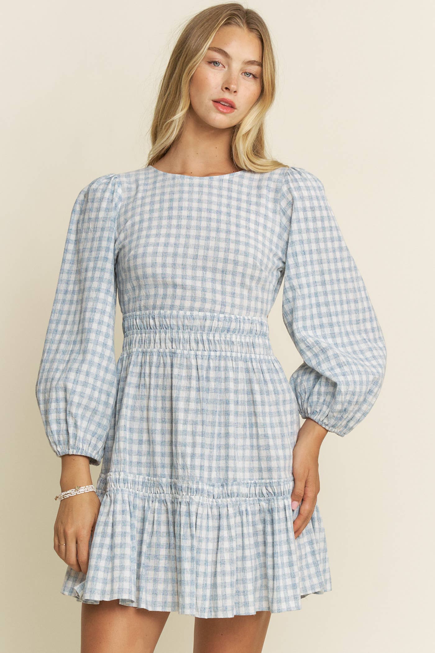 Hersy - Wholesale Dress - Women's - THE GINGHAM GARDEN DRESS - HD00407