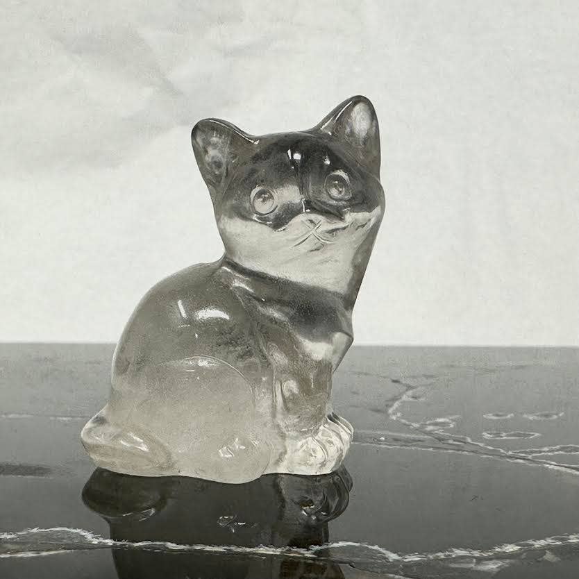The Crystal Tabby - Wholesale Spiritual Stone/Crystal - Sitting Clear Quartz Cat Carving - 1 pc 4