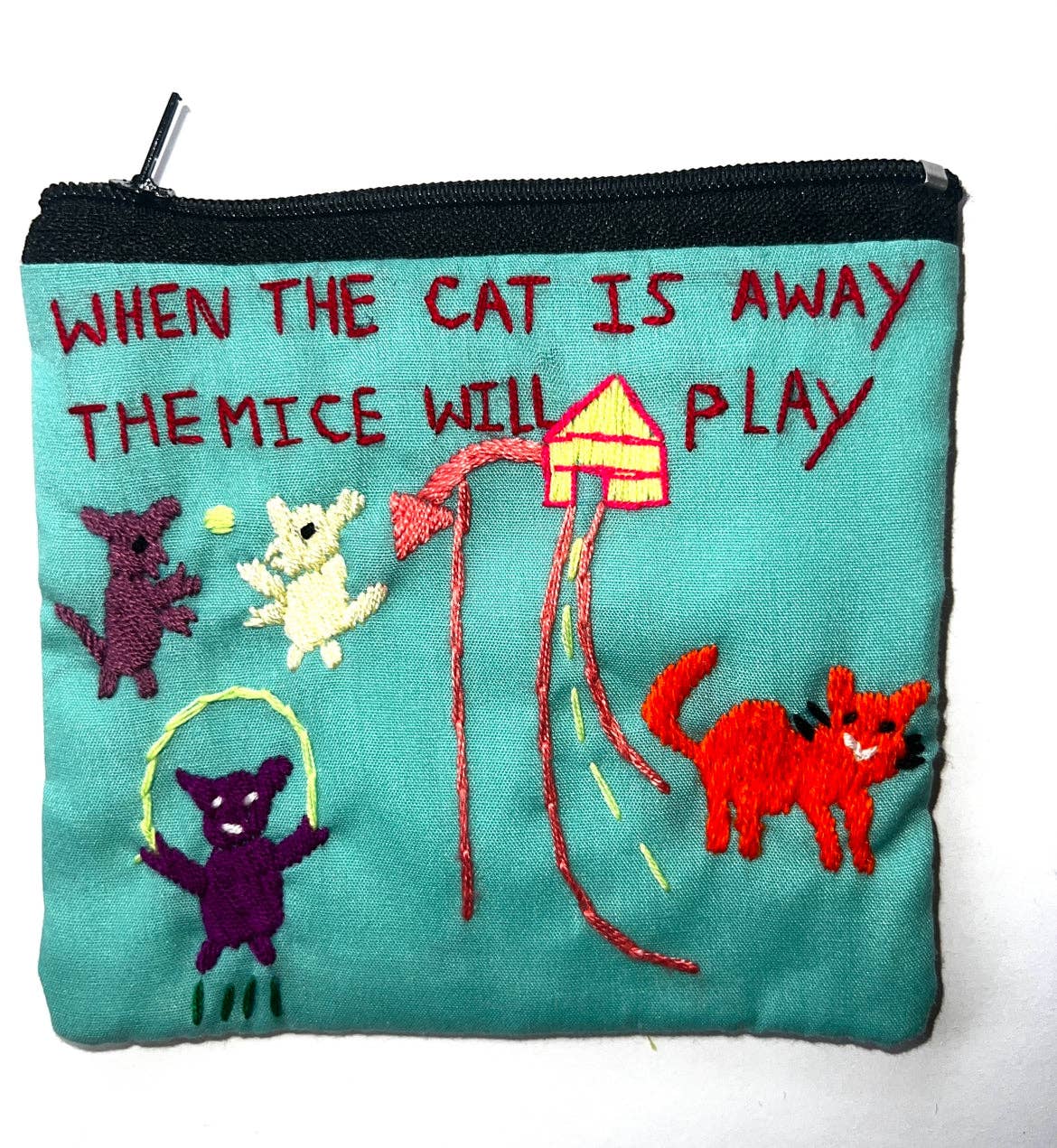 Wooven - Wholesale Pouch - Women's - "Chalee" Small Hand Embroidered Pouches by Hmong Youth in Laos16