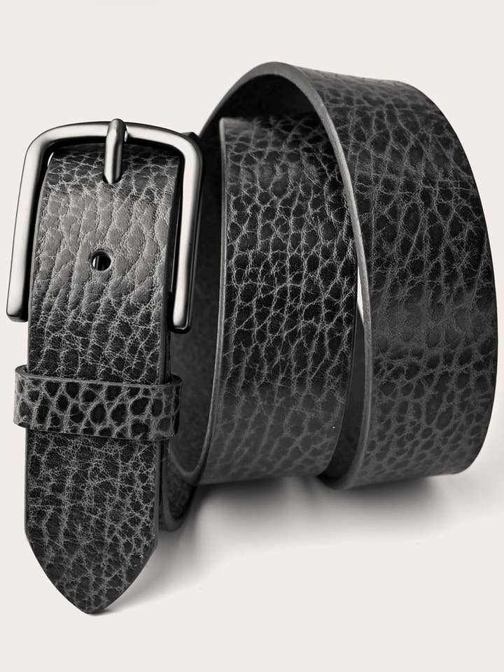 Arezzo Black Buffalo Leather Belt for wholesale by Marko Bardelli