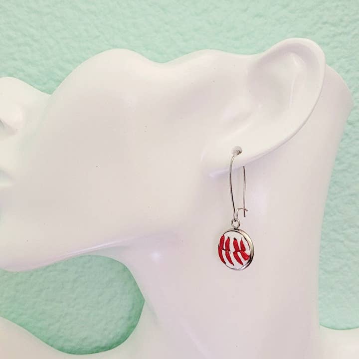 Home Run Accessories – Großhandel Ohrhänger – Echte Baseball- und Softball-Ohrringe, Drahtohrring mit Nierenohrring6