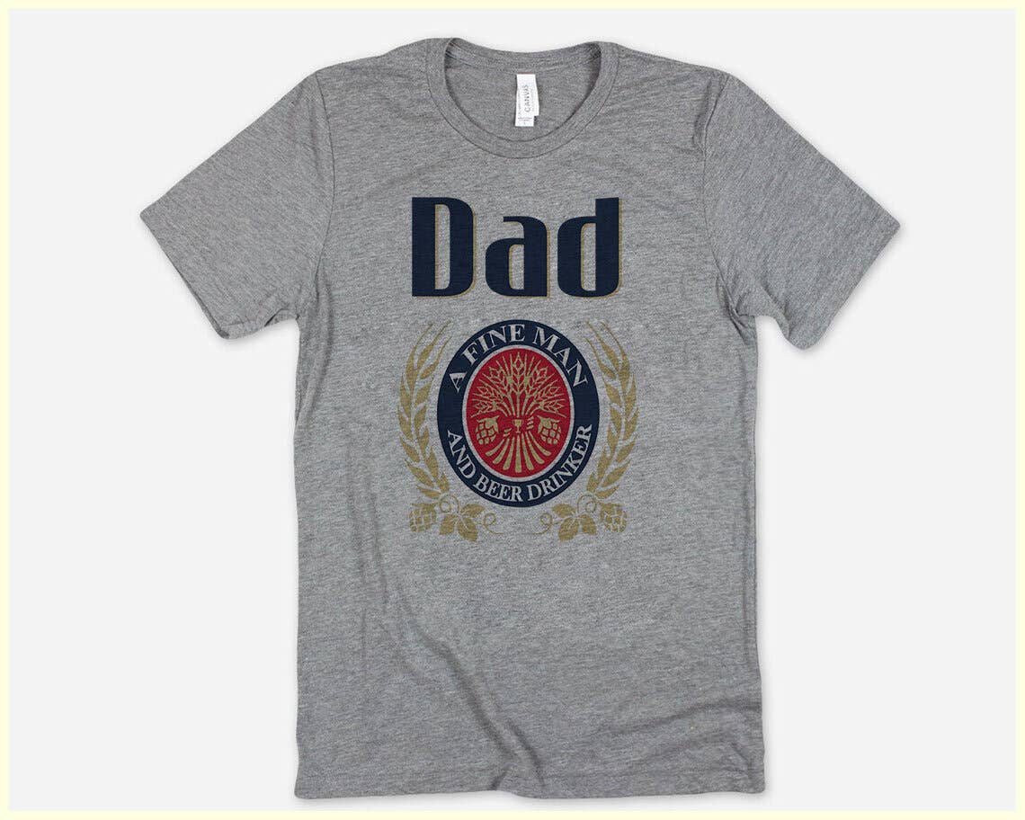 House Of Rodan - Venta al por mayor Camiseta estampada - Hombre - Camiseta divertida del día del padre con logo de Dad Beer1