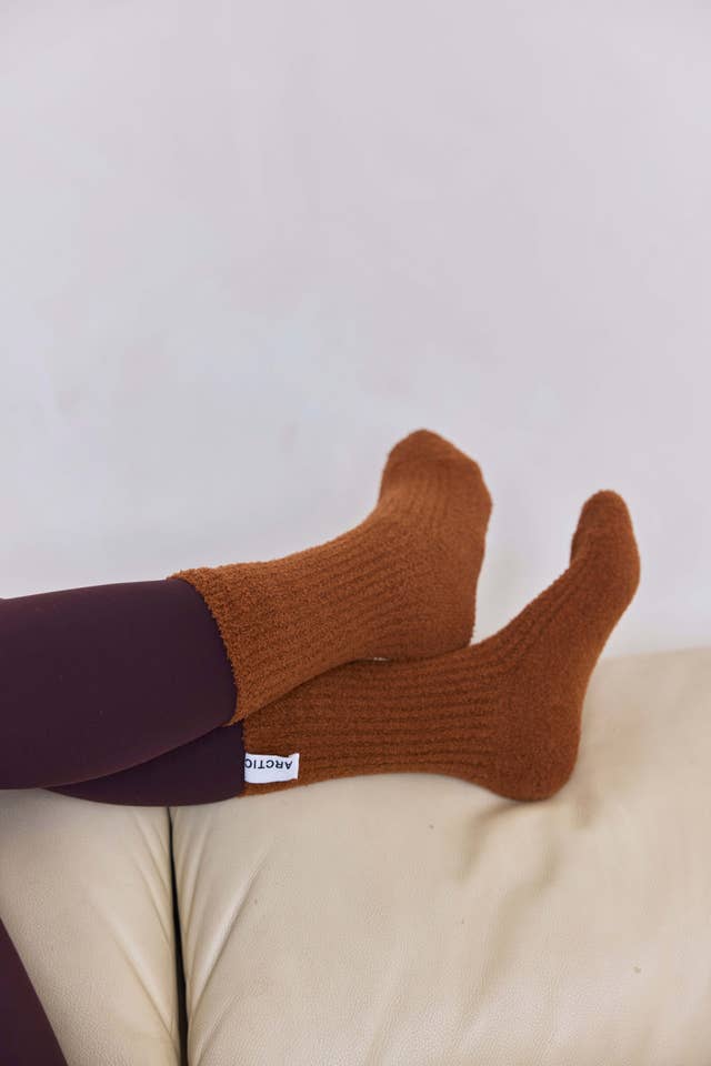 ARCTIC FOX & CO. - Vente Chaussettes – femme - Chaussettes cosy 100 % recyclées - Sepia - AW253