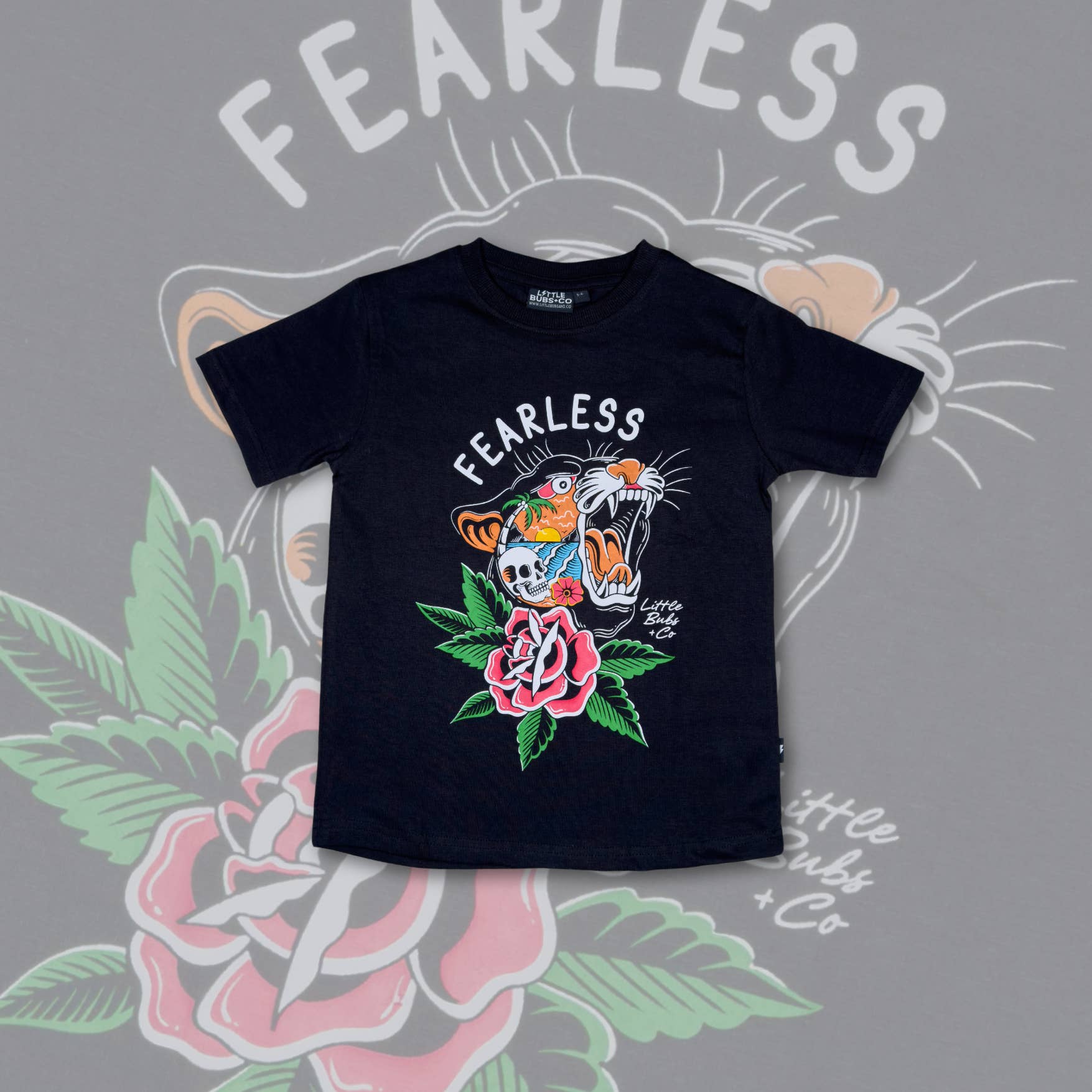 Little Bubs + Co - Wholesale Screen Printed T-Shirt - Kids - Fearless Tee