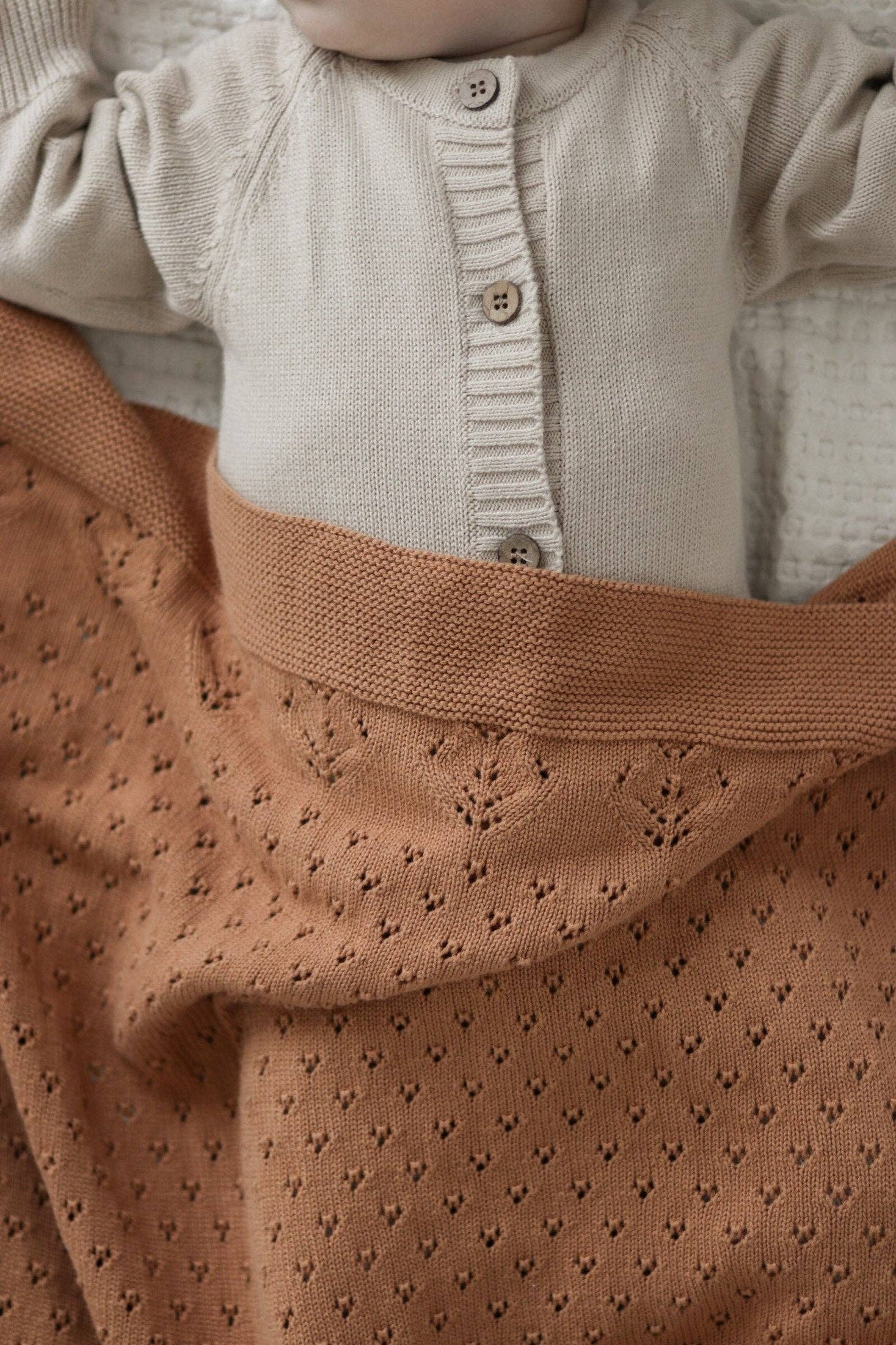 Brave Little Lamb the Label - Wholesale Bedding Blanket - Kids & Baby - Divine Pointelle Blanket | Copper2