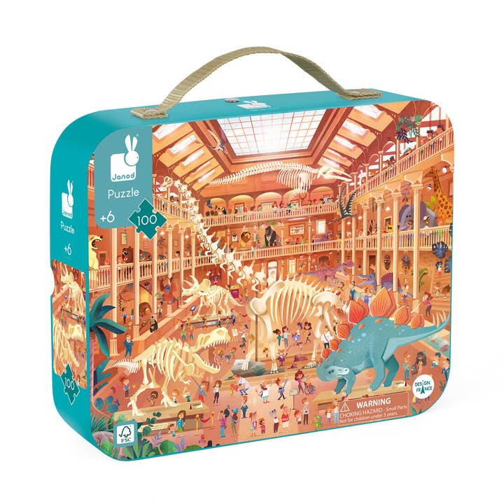 Janod - Wholesale Puzzle - Kids - Natural History Museum Puzzle - 100 Pcs0