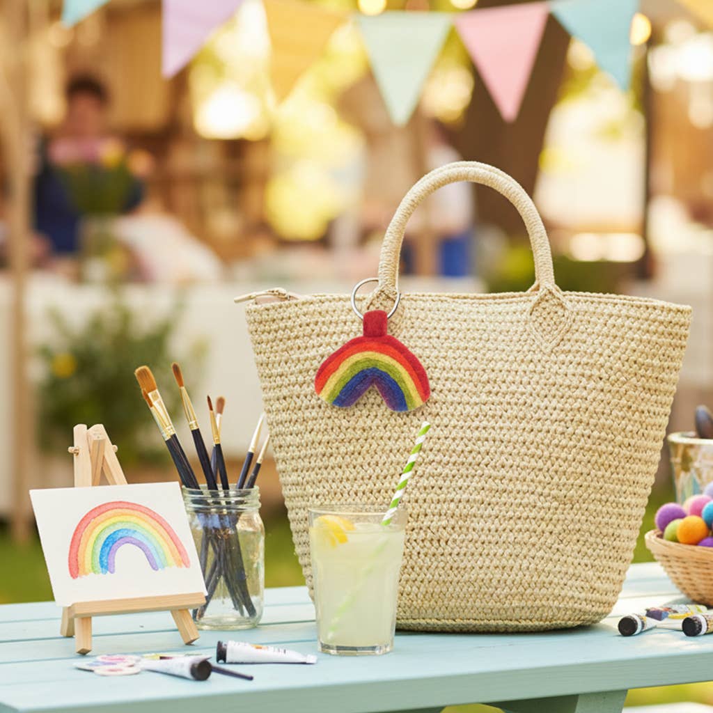 Felt So Good – wholesale Keychain – Women's – Handmade Felt Fairtrade Rainbow Keyring5