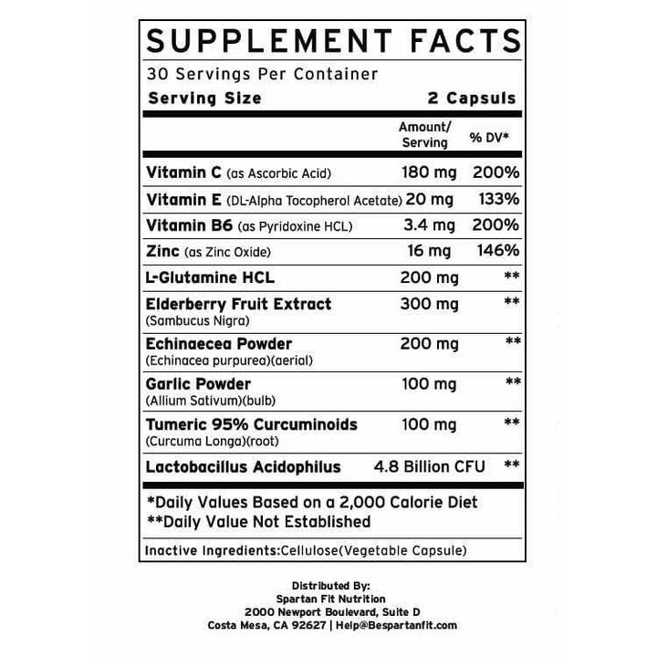 Spartan Fit Nutrition - Wholesale Oral Supplement/Vitamin - Spartan Shield Immune Support | Powerful Immunity Defense