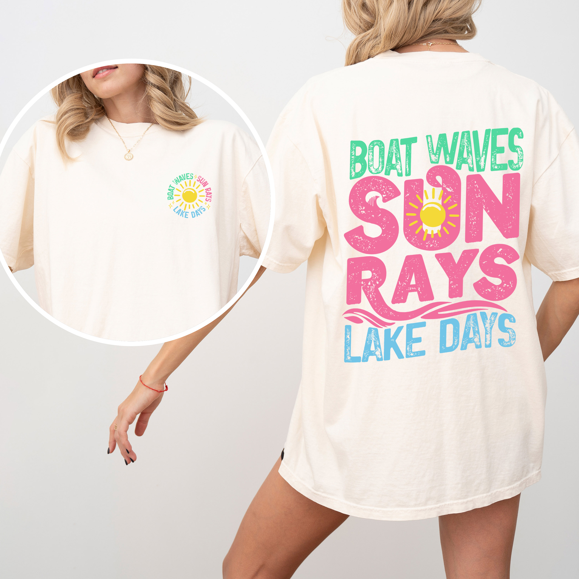 Refinery Number One LLC - Wholesale T-Shirt (Graphic) - Unisex - Lake Bum, Sun Rays, Lake Days Boat, Summer T-Shirt5