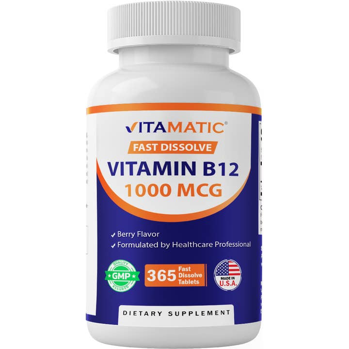 Vitamatic - Wholesale Oral Supplement/Vitamin - Vitamatic Vitamin B12 1000 mcg Fast Dissolve 365 Tablets