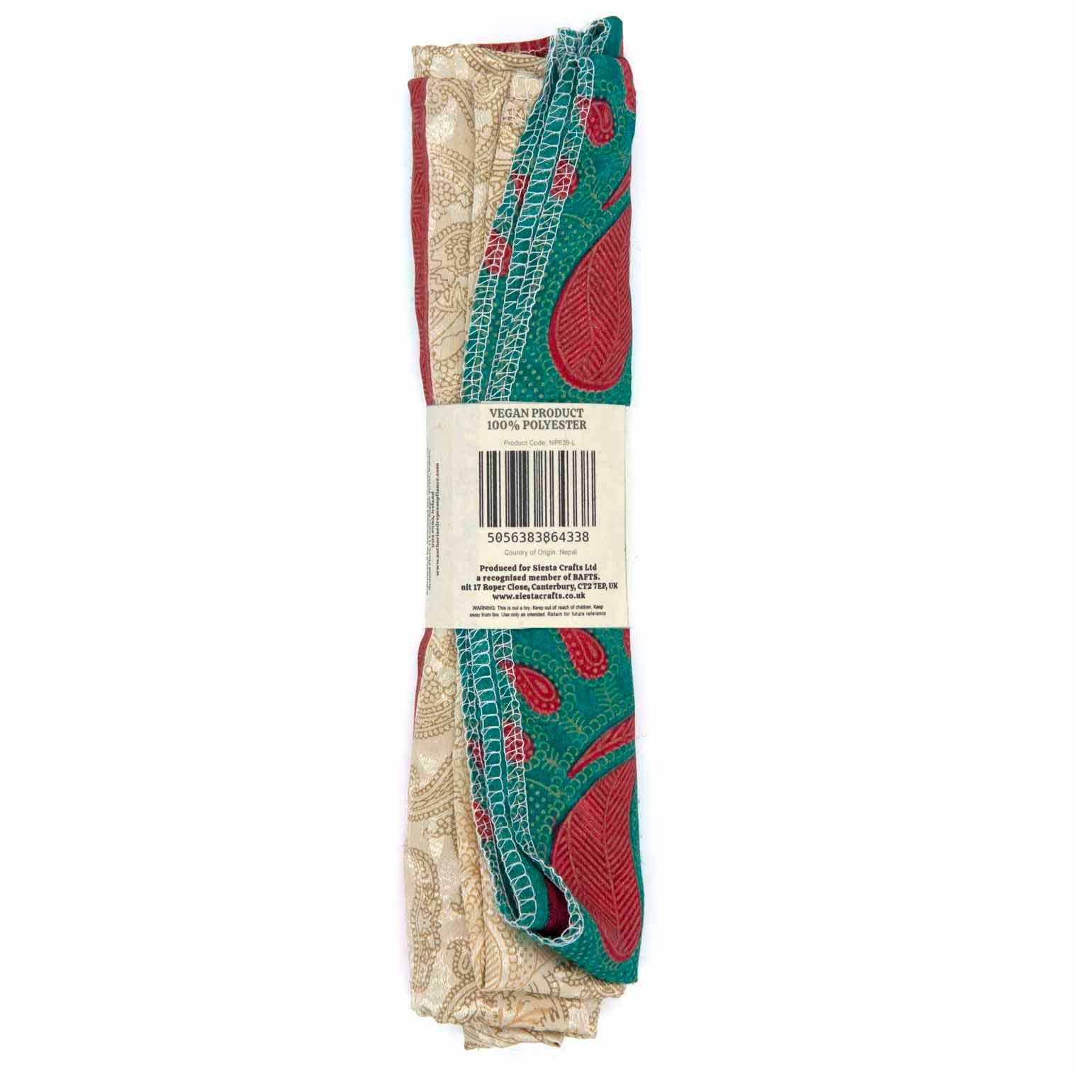 Siesta - Wholesale Flat Wrap - Nepalese Recycled Sari Gift Wrap7
