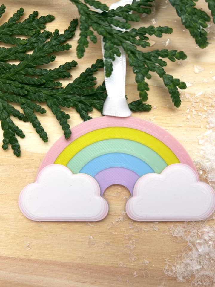 Rainbow-Ho-Ho 3D Printed Ornament for wholesale by R+D