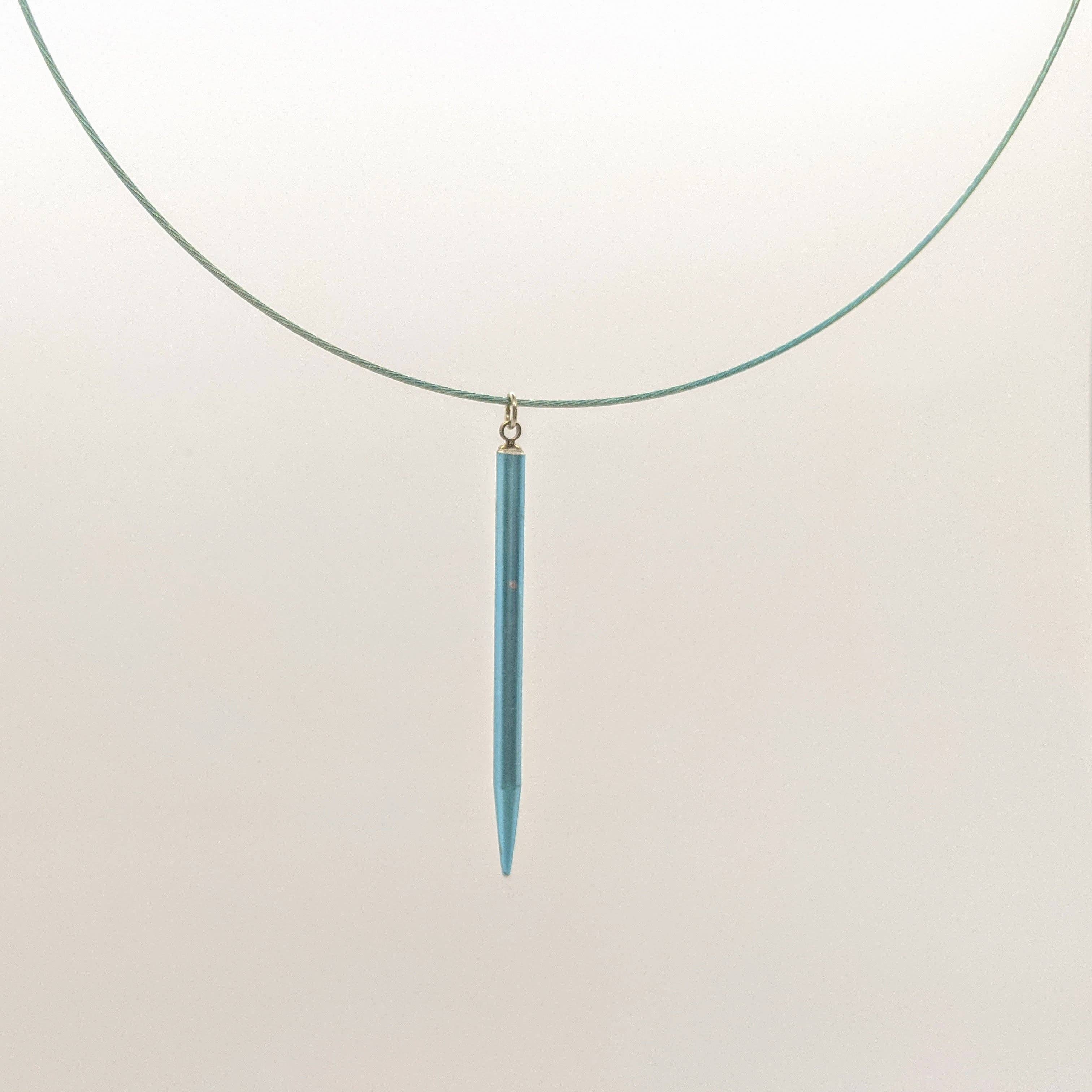 Amy Pfaffman Jewelry - Wholesale Individual Charm/Pendant - Pointed knitting needle pendant on cable4