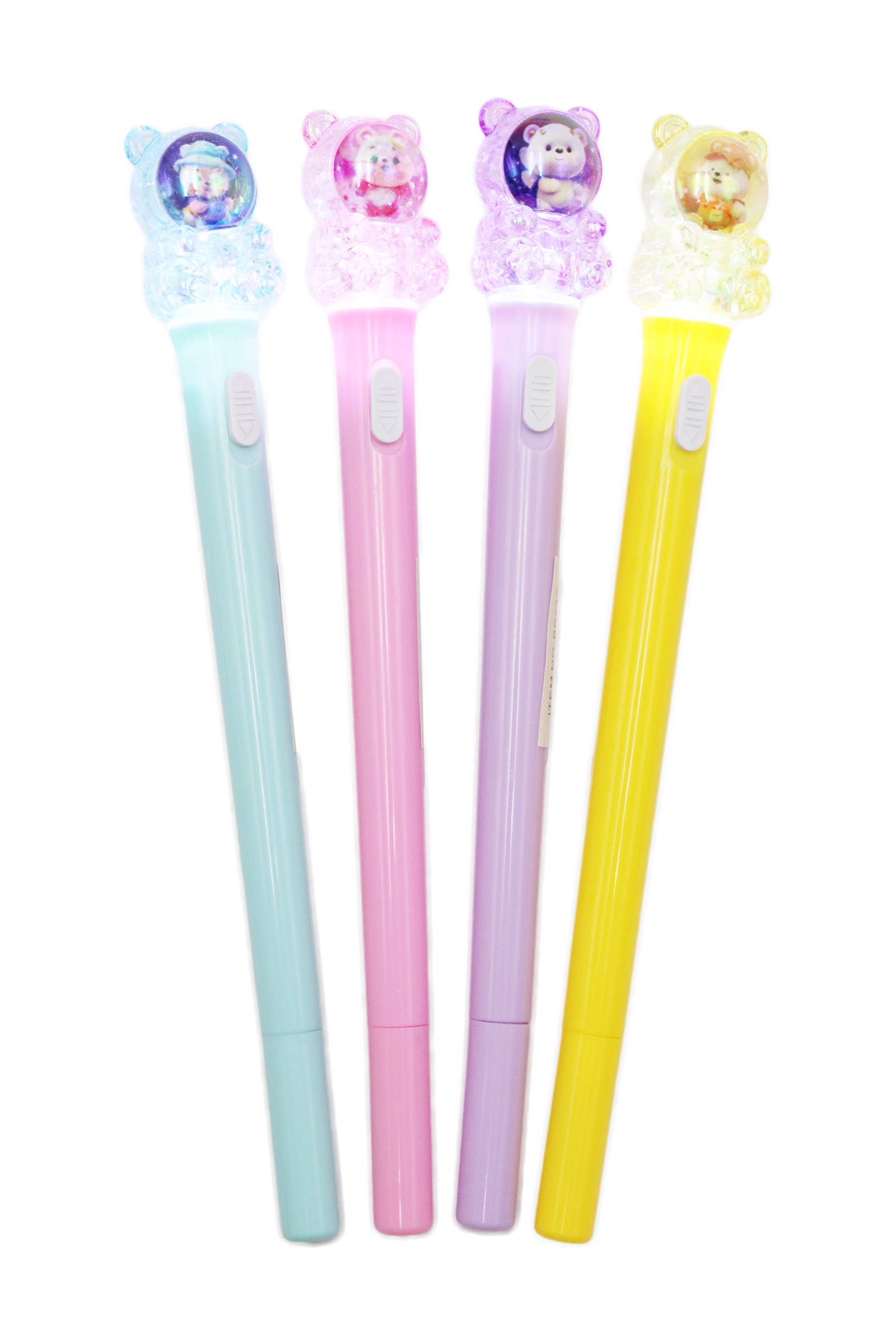 ASSORTED Teddy Bear Astronaut Led Light-up Pen - 36 Pcs for wholesale on Faire2