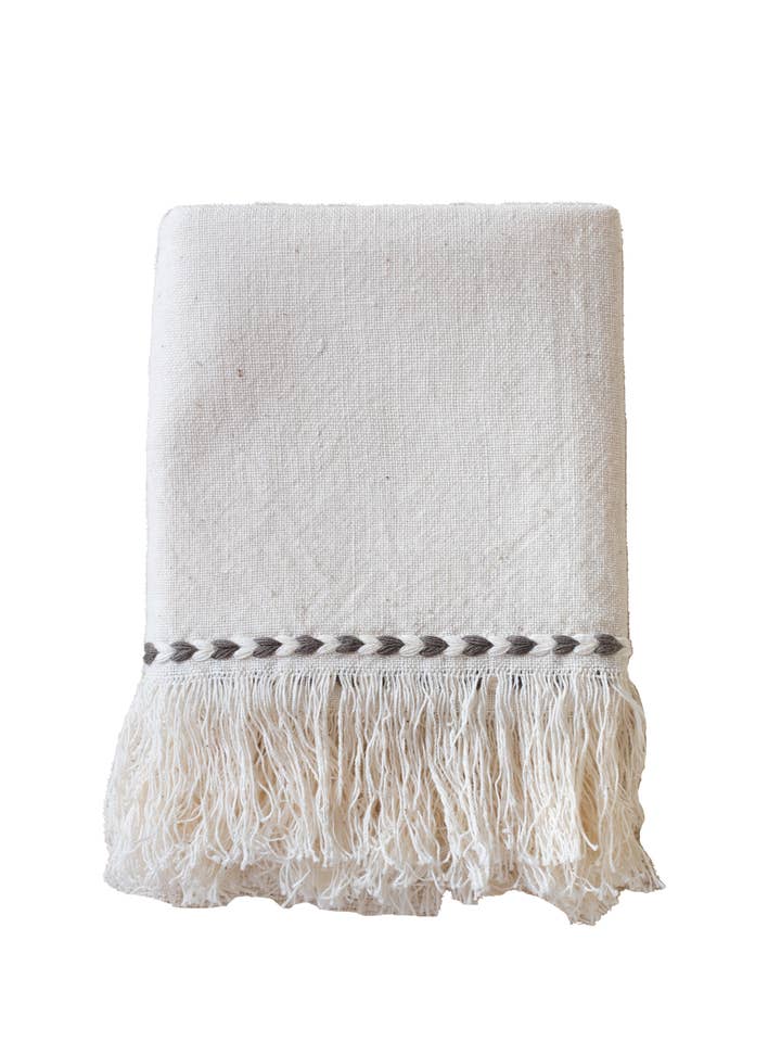 Gray Braid Detail Napkin | Set of 2 for wholesale by kd weave