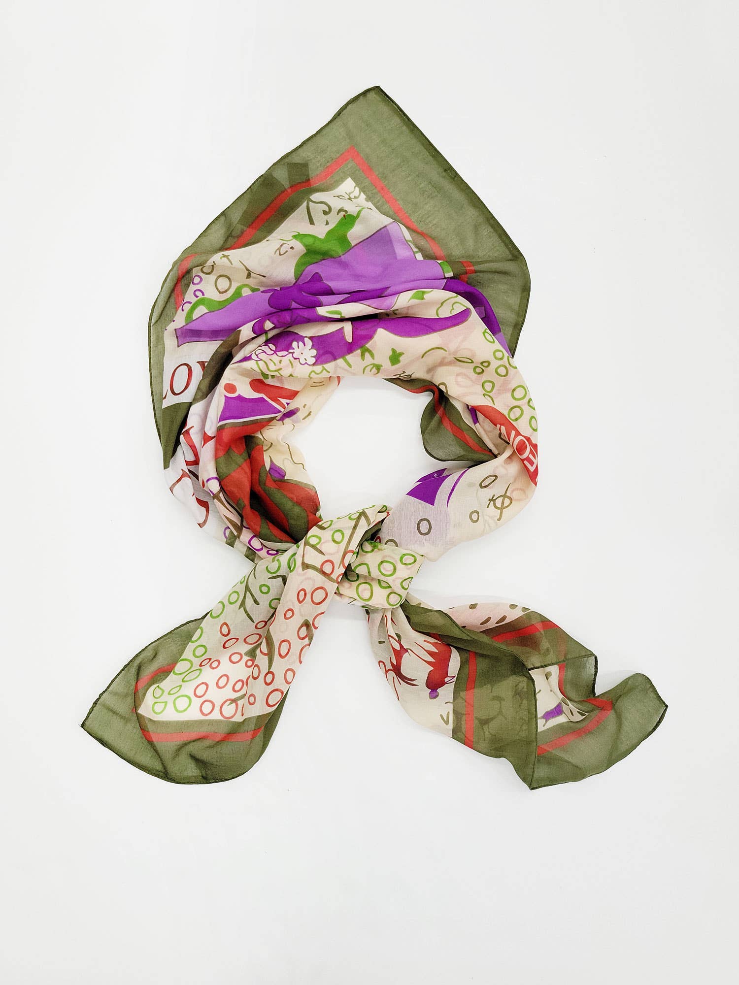 Raj Trading & Imports (USA) Inc. - Wholesale Scarf - Women's - Valeria Square Printed Airy Scarf0