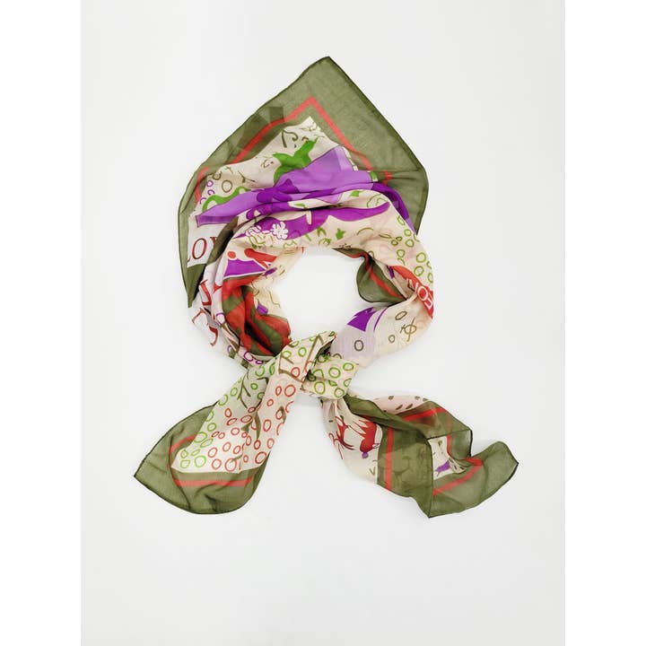 Raj Trading & Imports (USA) Inc. - Wholesale Scarf - Women's - Valeria Square Printed Airy Scarf