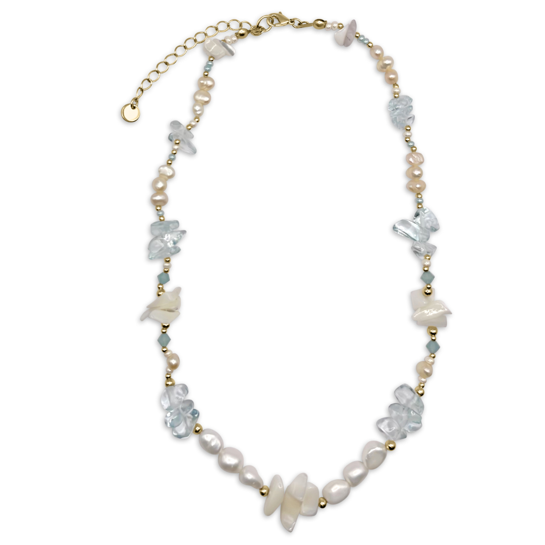 Camilla Limón - Wholesale Beaded/Pearl Necklace - Gemstone Fresh Water Pearl Mother of Pearl Gold Necklace24