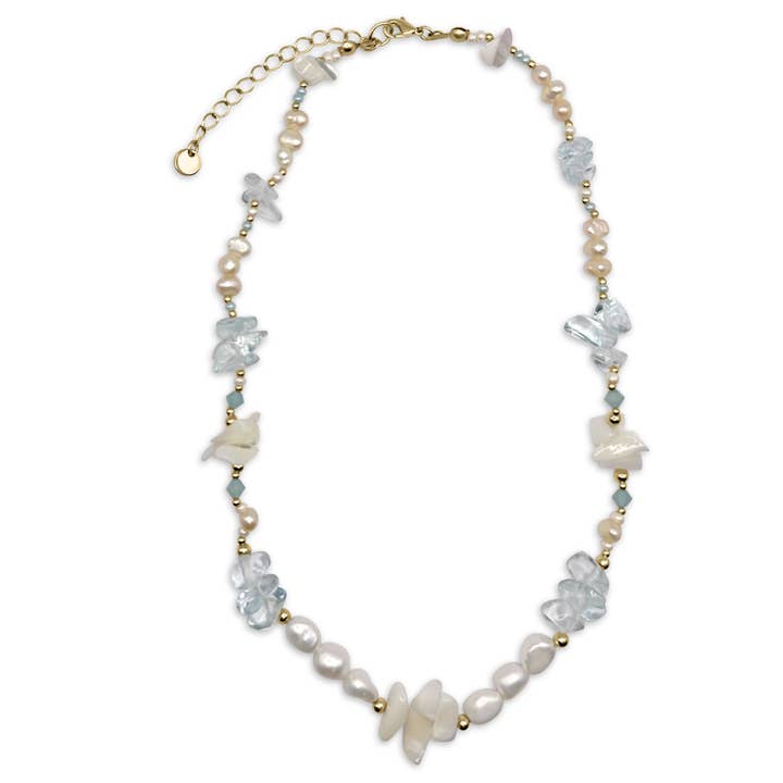 Camilla Limón - Wholesale Beaded/Pearl Necklace - Gemstone Fresh Water Pearl Mother of Pearl Gold Necklace24