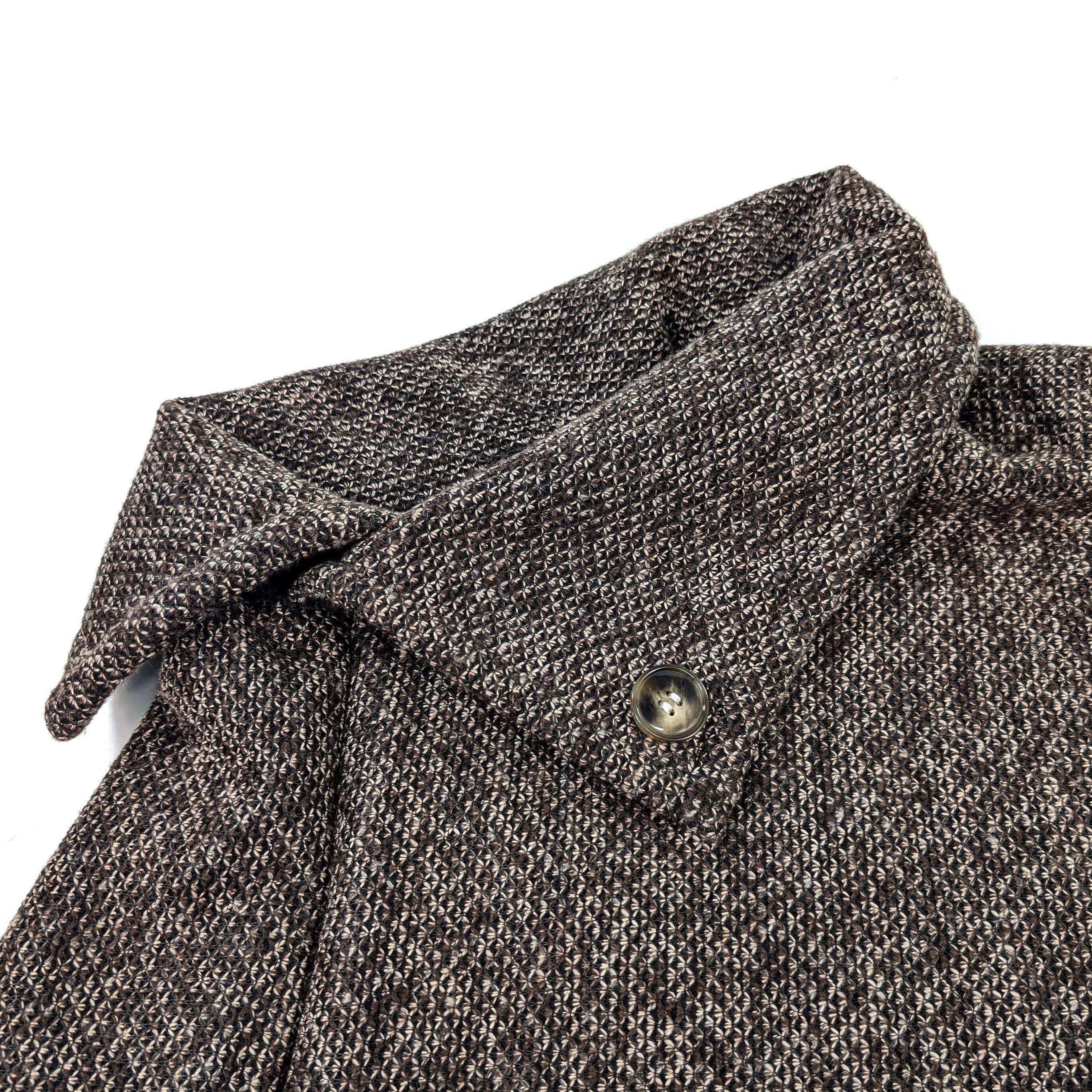 Black Ginger – wholesale Poncho – Women's – Button Collar Faux Fur Trimmed Poncho - Brown2