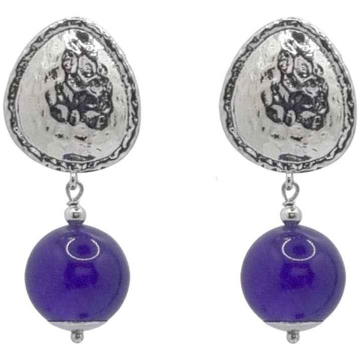 PearlGem Designs - Wholesale Dangle earrings - Emily Gold or Platium plated Gemstone Stud Earrings29