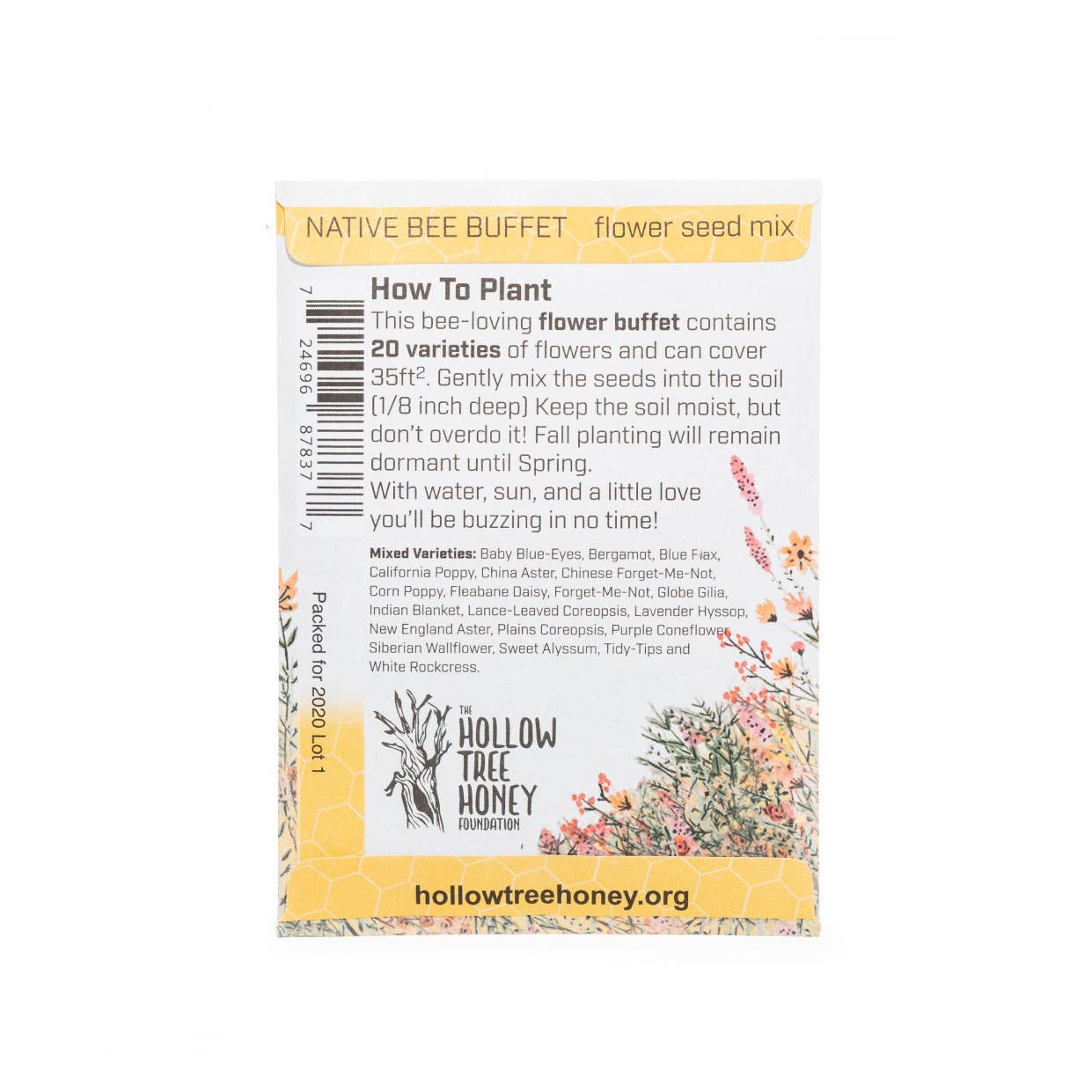 Hollow Tree Honey - Vente Graines de plantes - Paquet de graines de fleurs - Buffet pour abeilles indigènes1