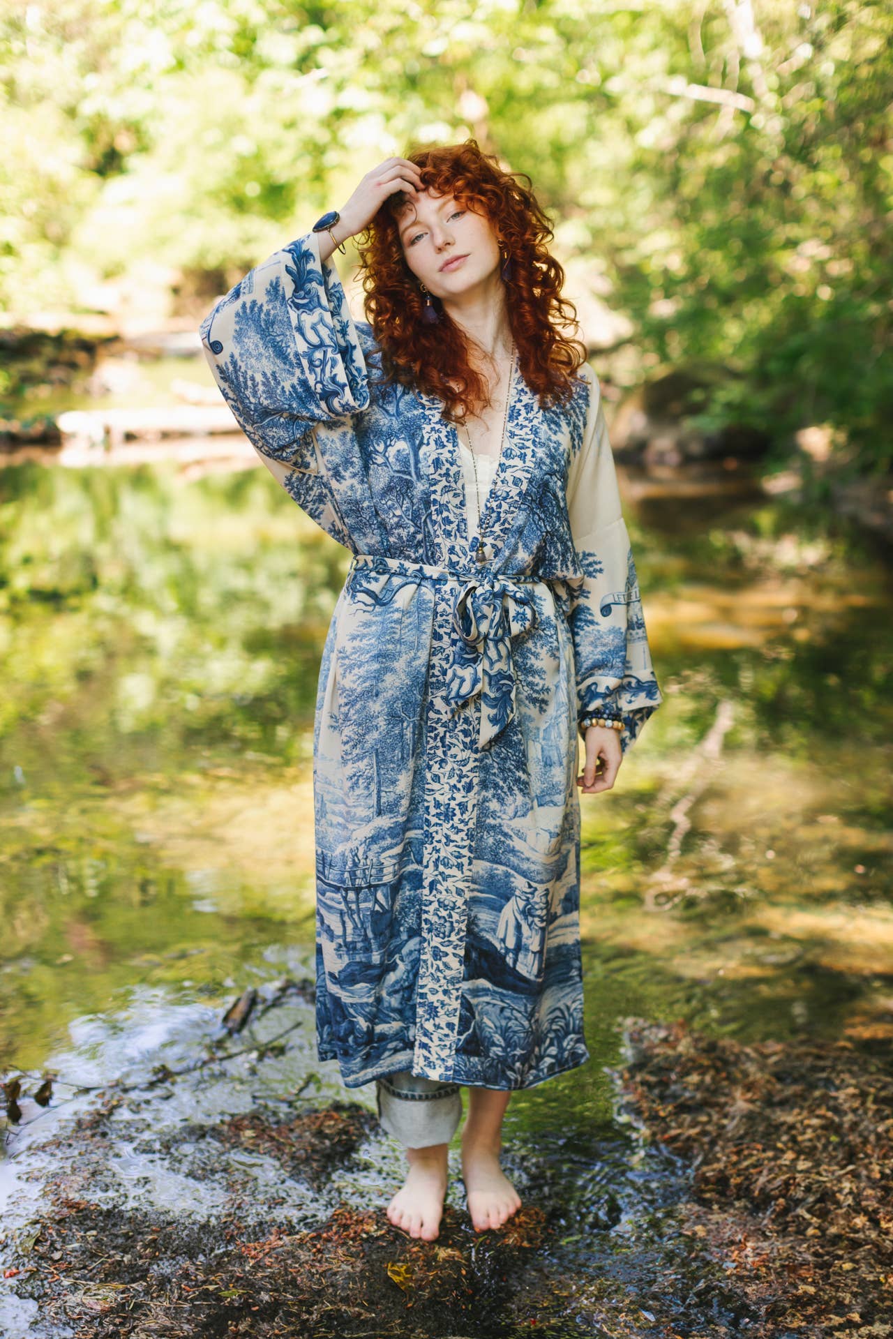 Market of Stars (Worldwide) - Wholesale Kimono - Women's - Let The Light In Opera Duster Kimono Robe w/ Delft17