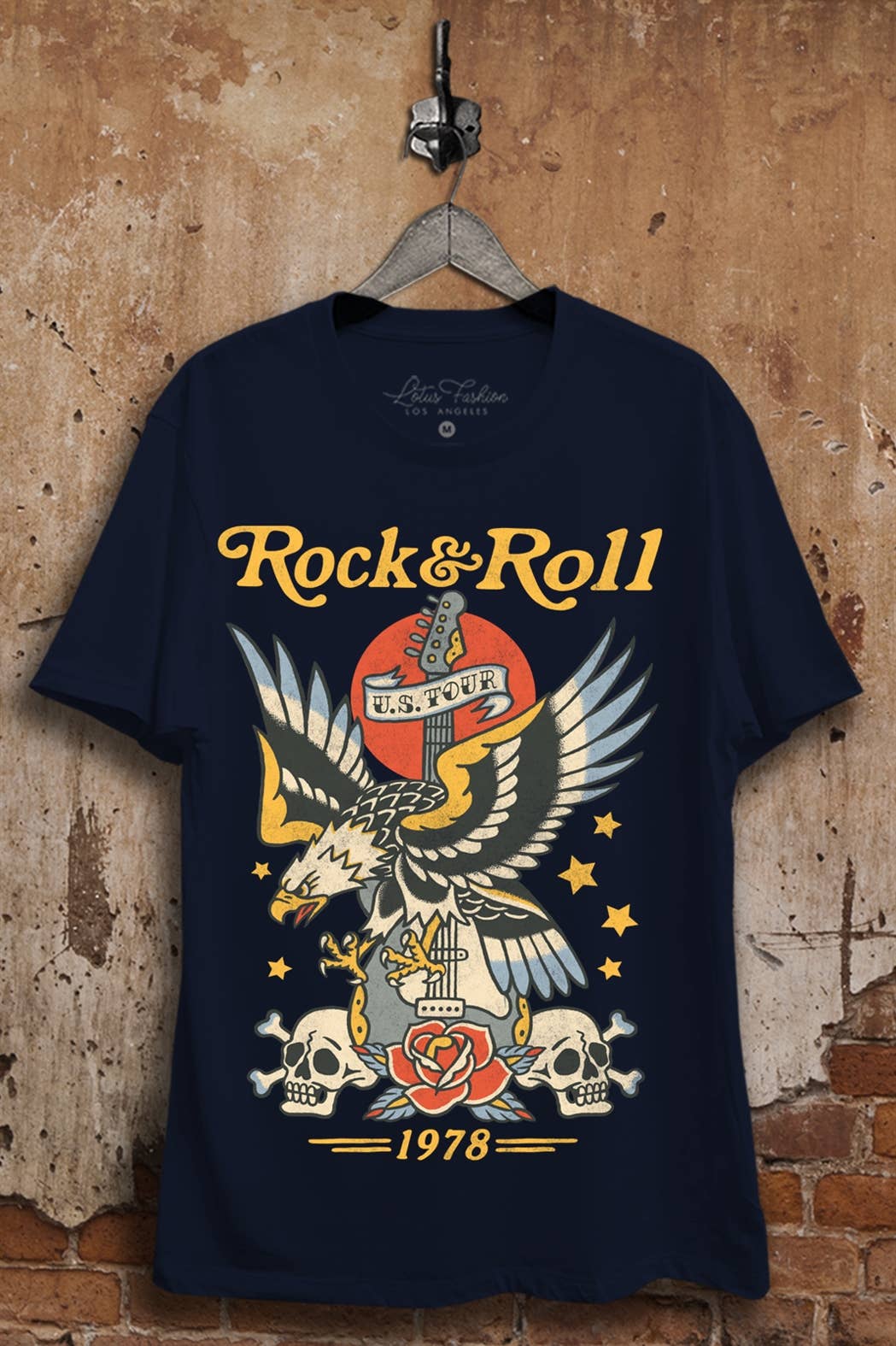 Lotus Fashion Collection - Wholesale T-Shirt (Graphic) - Women's - Rock & Roll Eagle Tattoo Graphic Top2