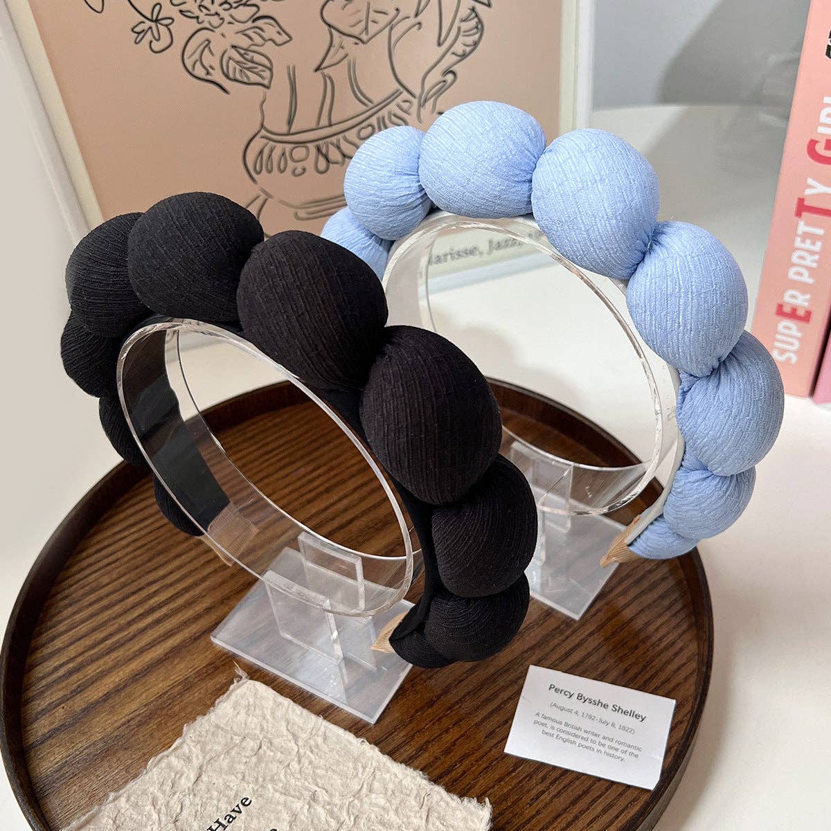 Dipped Shop – wholesale Spa-pannband – Sponge Twist Clouds Hårband DPJH87