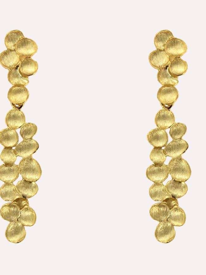 Long Simone Earrings in plated 925 silver for wholesale by MESH