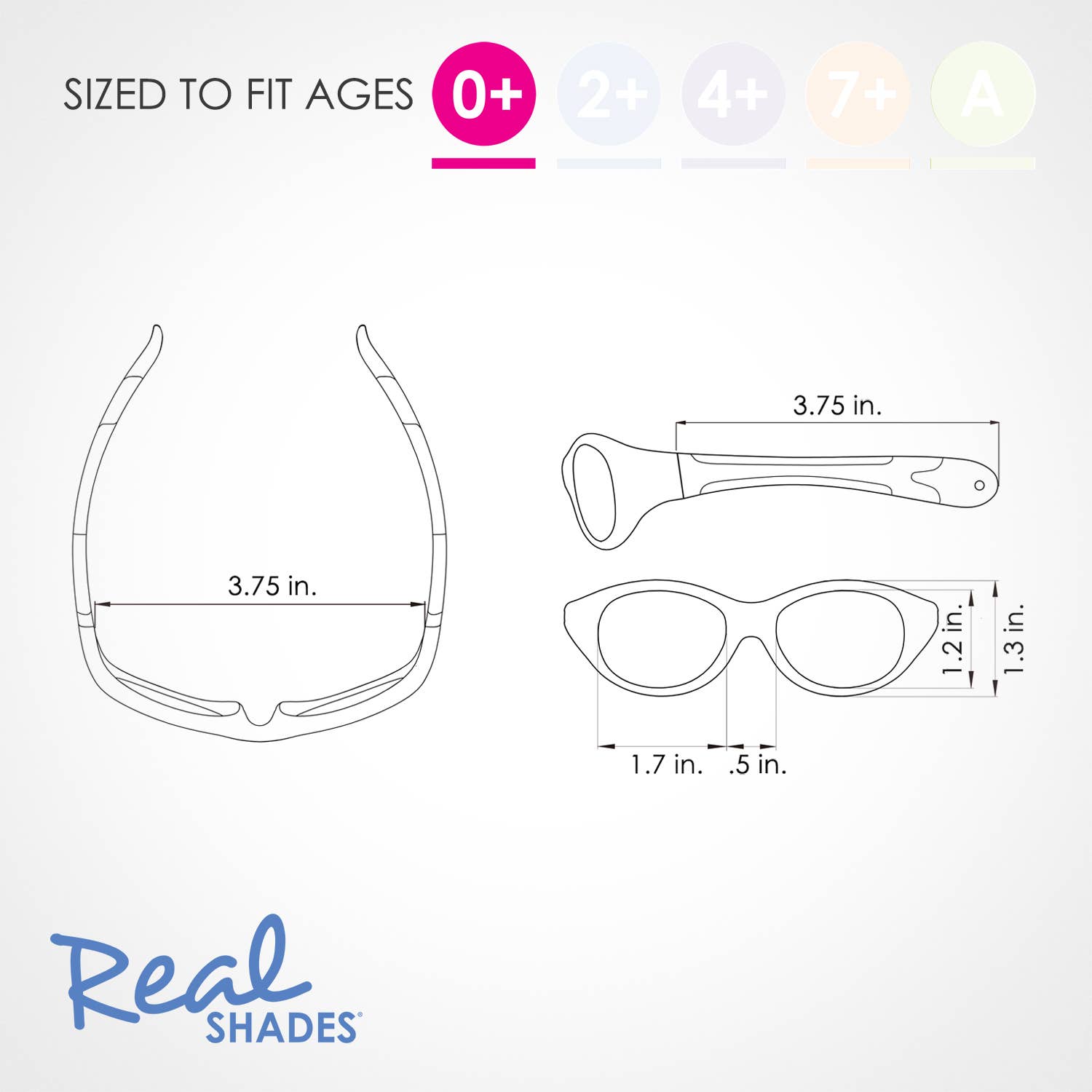 Real Shades - Wholesale Sunglasses - Kids - Explorer Flexible Frame Sunglasses For Babies 0+8