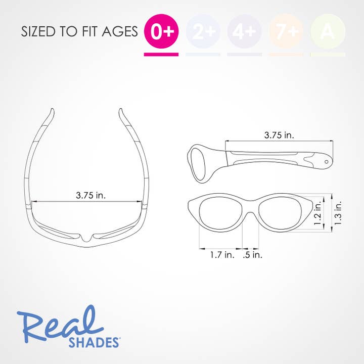 Real Shades - Wholesale Sunglasses – kids - Explorer Flexible Frame Sunglasses For Babies 0+8