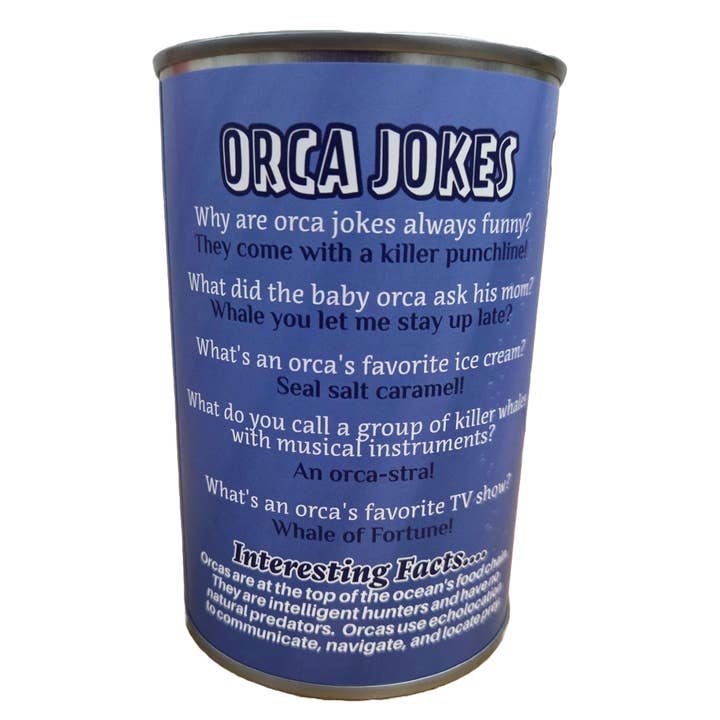 Canned Gifts - Wholesale Stuffed/Plush Toy - Kids & Baby - Finley the Canned Orca | Stuffed Animal Plush w/Jokes | Gift1