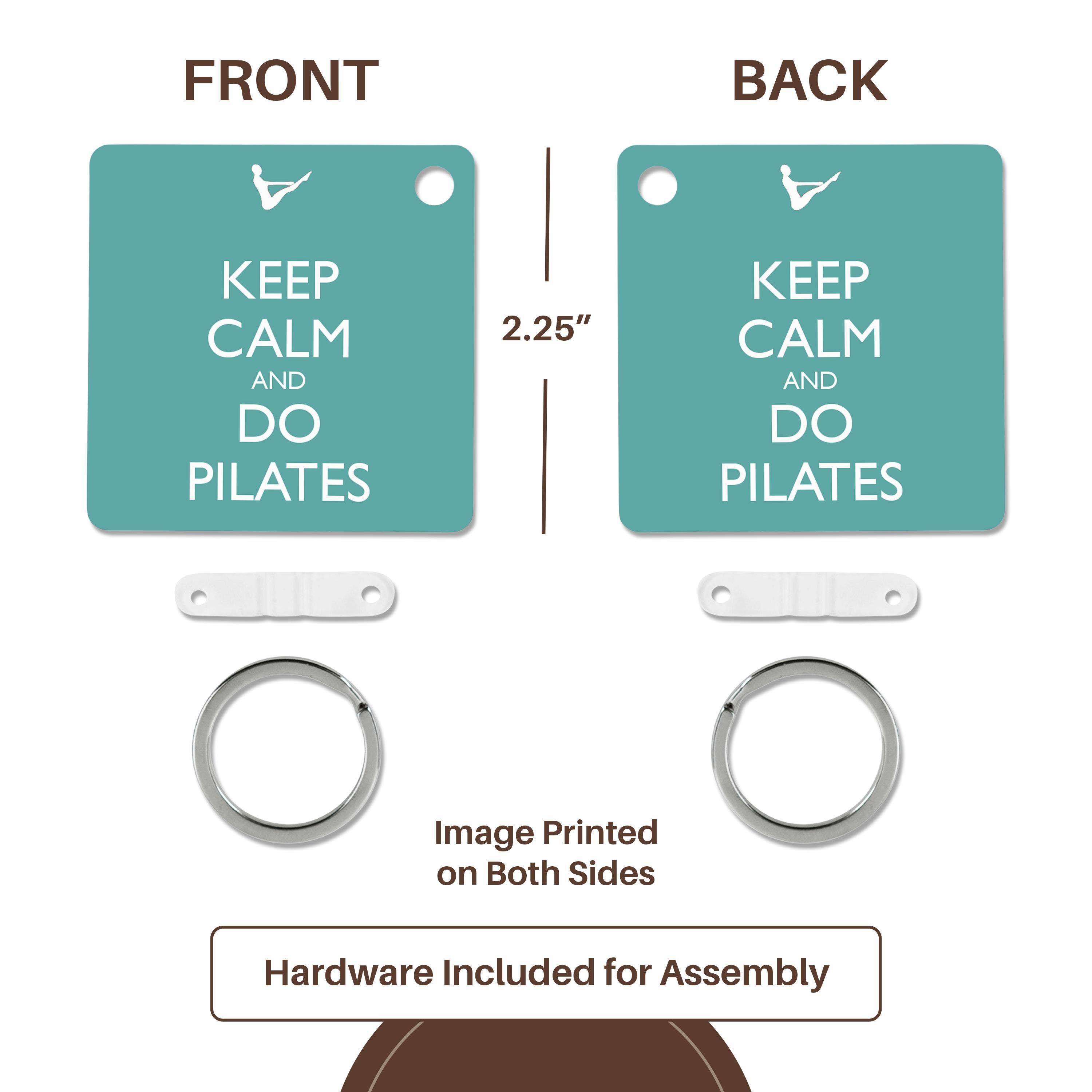 3dRose - Wholesale Keychain - Unisex - 3dRose, Keep calm and do pilates, Key Chain4