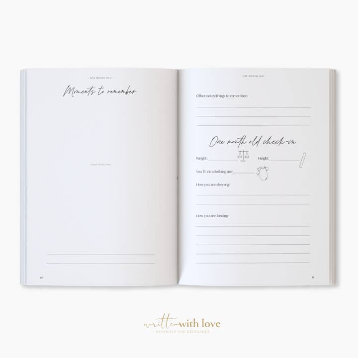 Written With Love - Wholesale Memory book – Child & baby - Baby Memory Book with Keepsake Box - Classic White13