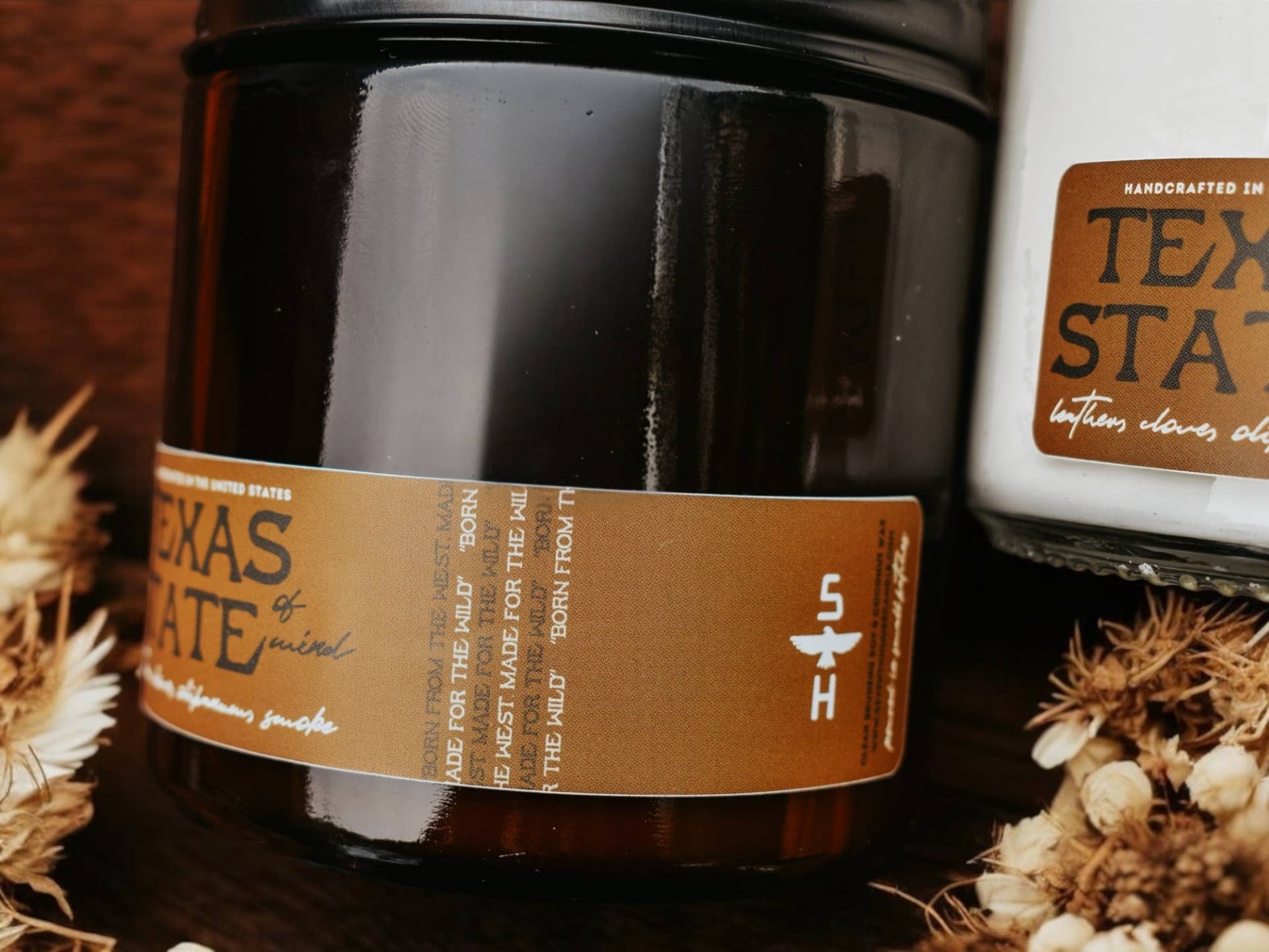 Seventh House Candle - Wholesale Jar/Filled Candle - TEXAS STATE OF MIND - Leather & Smoke Candle2