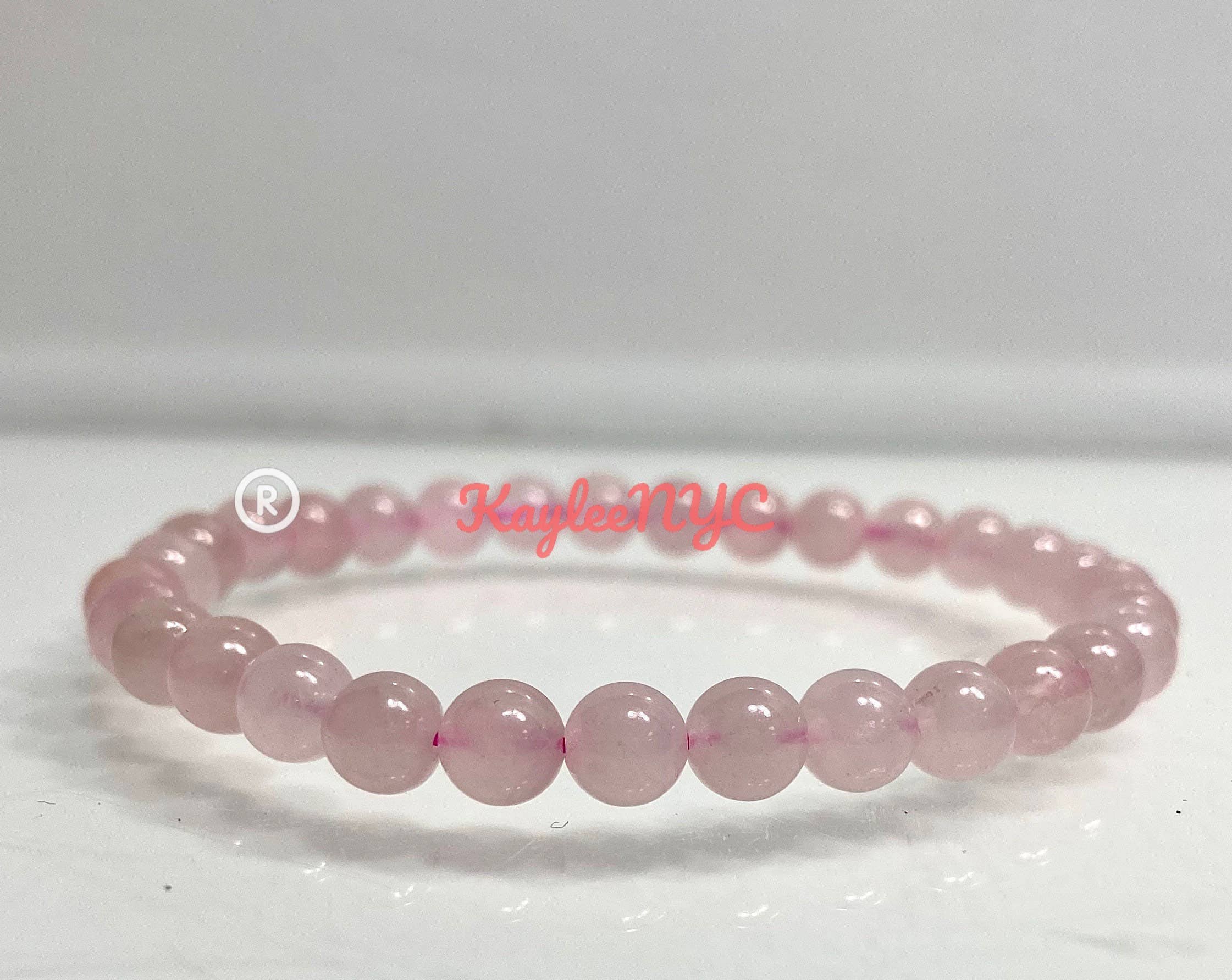 KayleeNYC - Wholesale Beaded Bracelet - Natural Rose Quartz 6mm 7.5” Crystal Healing Stretch Bracele2