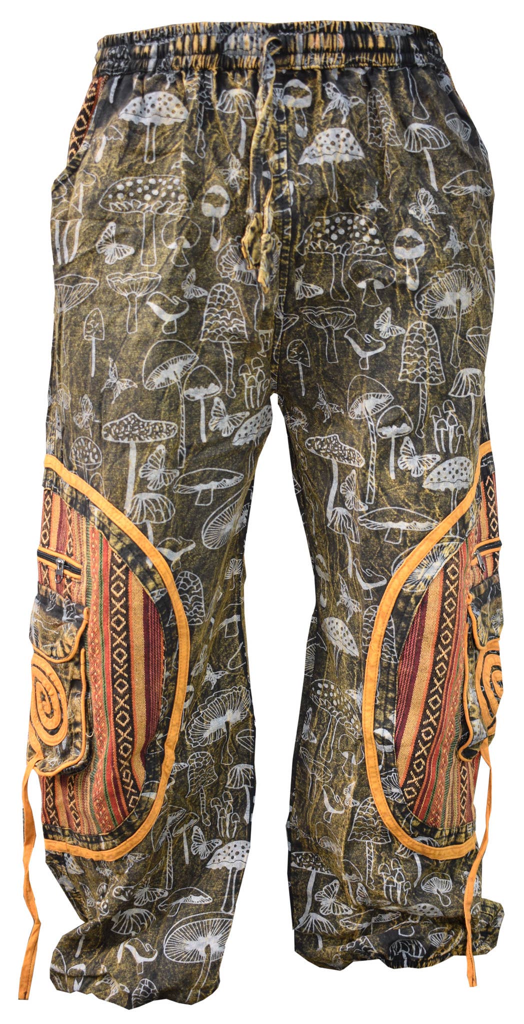 Gheri – Engroshandel Bukser - Unisex – Svampeprint Chakra Broderi Ali Baba Løstsiddende Bukser3