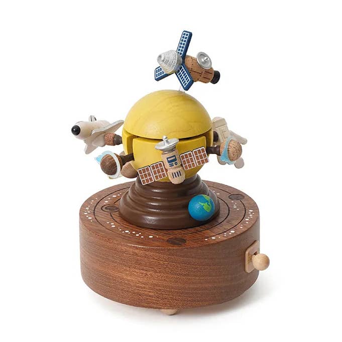 Space Exploration Wooden Music Box for wholesale by Music Box